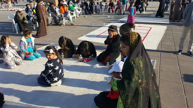 قطاع الشباب نظم مسابقة الألعاب الشعبية بقرية الشيخ صباح الأحمد التراثية