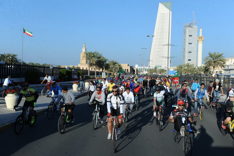 اختتمت احتفالية جولة الكويت بالدراجات الهوائية 