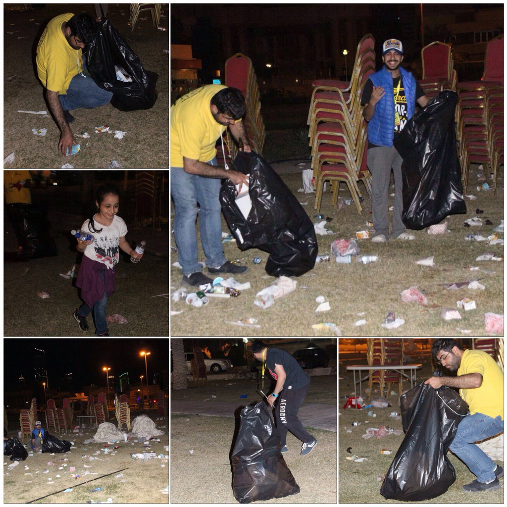 حملة كفو ساهمت في تنظيف مخلفات الاحتفالات بالاعياد الوطنية