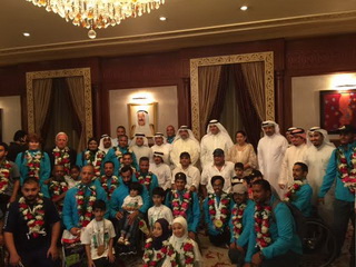 استقبال رسمي وشعبي لأبطال نادي المعاقين