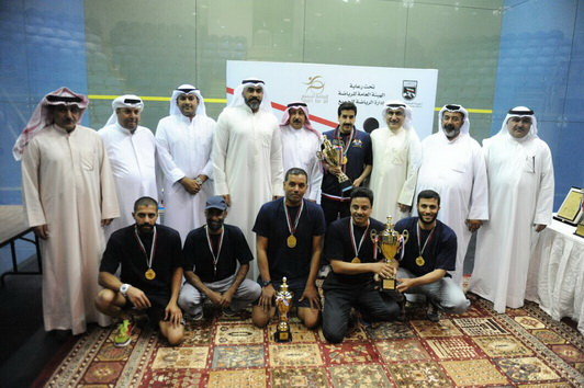 الهيئة العامة للرياضة الحرس الوطنى بطلاً لاسكواش الوزارات   