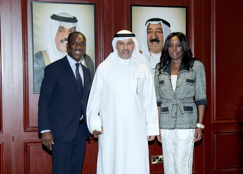 مدير عام الهيئة العامة للرياضة الدكتور/حمود فليطح الشمري  يستقبل نجم منتخب هولندا لكرة القدم كلارنس سيدورف