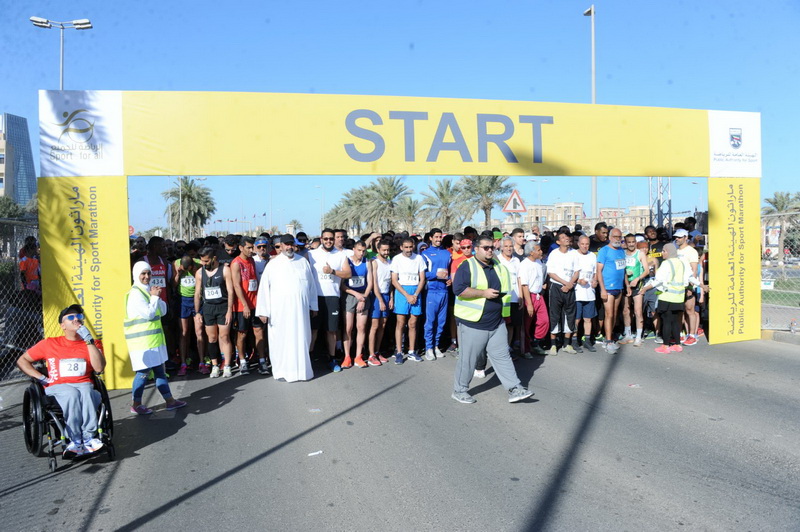 ماراثون الهيئة السنوي بمشاركة ١٥٠٠ مشارك ومشاركة   