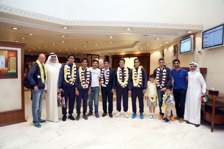 عودة ابطال التنس الكويتي بعد الانجاز والصعود الى المجموعة الثانية بكأس ديفيز