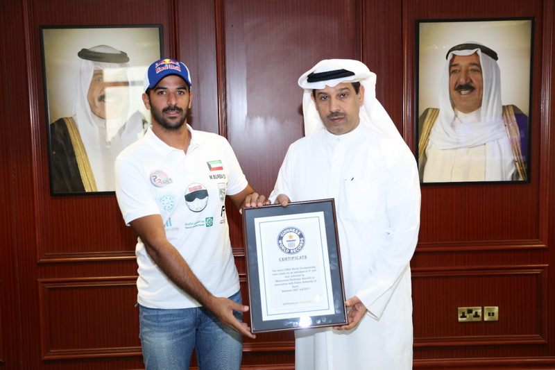 فليطح يستقبل بو ربيع بطل الدراجات المائية بعد دخوله موسوعة غينيس