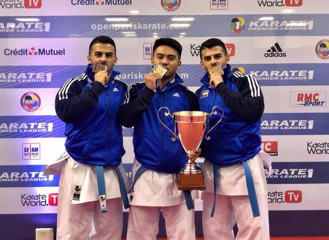 حقق ابطال منتخب الكويت للكراتية الميدالية الذهبية فى منافسات الكاتا