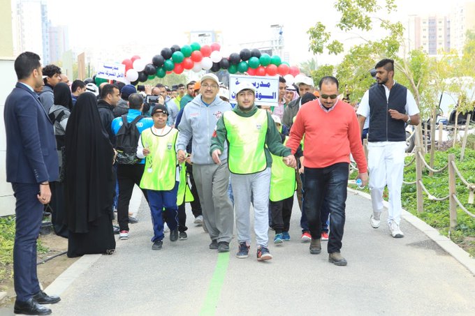 ماراثون الهيئة العامة للرياضة لذوى الاحتياجات الخاصة تحت شعار فبراير يجمعنا 