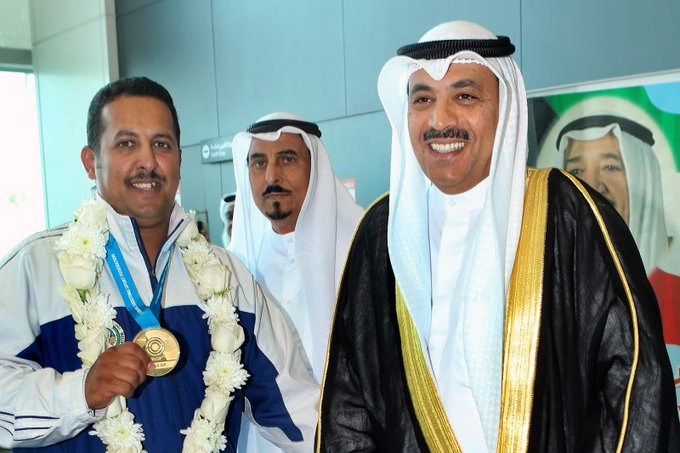 عودة وفد منتخب الكويت للرماية بعد مشاركته في بطولة كأس العالم للرماية  