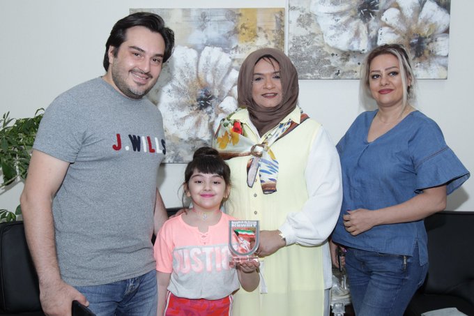 استقبال بطلة الكراتيه الواعدة أنيل علي