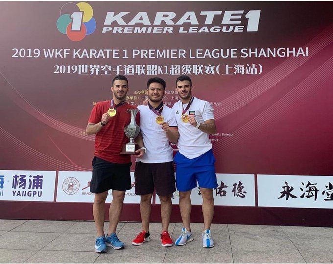 تهنئ الهيئة العامة للرياضة أبطال الكراتيه الكويتي محمد الموسوي وسلمان الموسوي ومحمد أحمد بدر  بإحراز الميدالية الذهبية في منافسات الكاتا فرق ببطولة الدوري العالمي للكراتيه