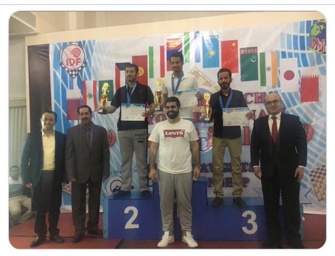 أحرز لاعبو منتخب الكويت للدامة المراكز الثلاثة الأولى ببطولة آسيا للدامة