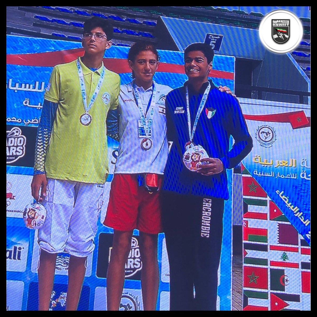 تهنئ الهيئة السباح الكويتي الواعد فيصل التناك بتحقيق المركز الثالث